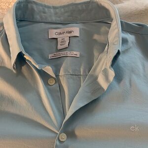 Calvin Klein Men’s Pale Blue Button-Down Shirt